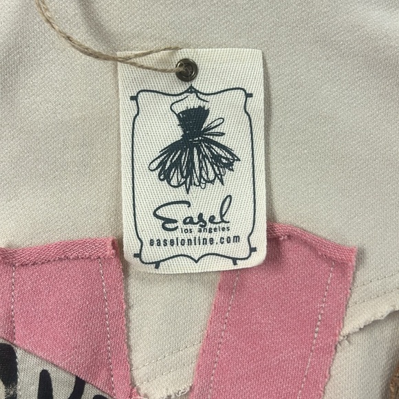 Cream Love Patchwork Crewneck Sweatshirt - Easel - Picture 5 of 5